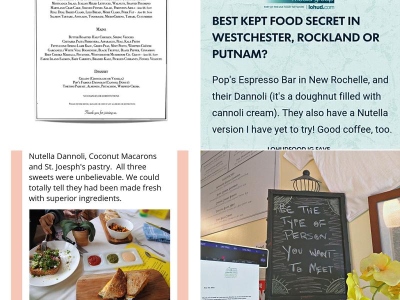 Pop's Espresso Bar Menu