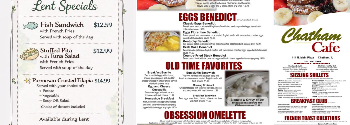 Chatham Cafe Menu