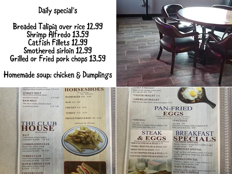 Toni's Cafe Menu