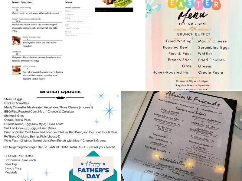 Alvin & Friends Menu