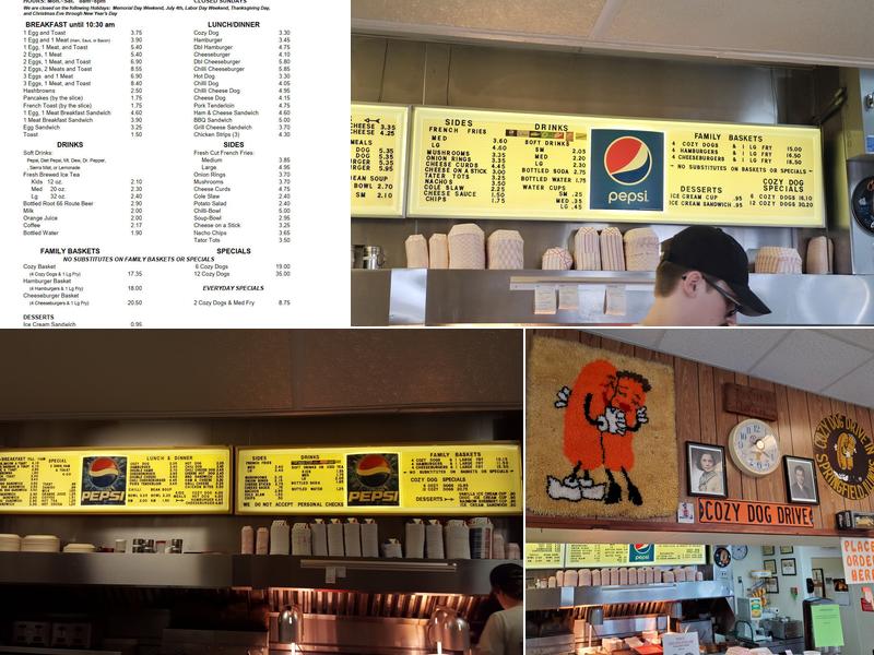 Cozy Dog Drive In Menu