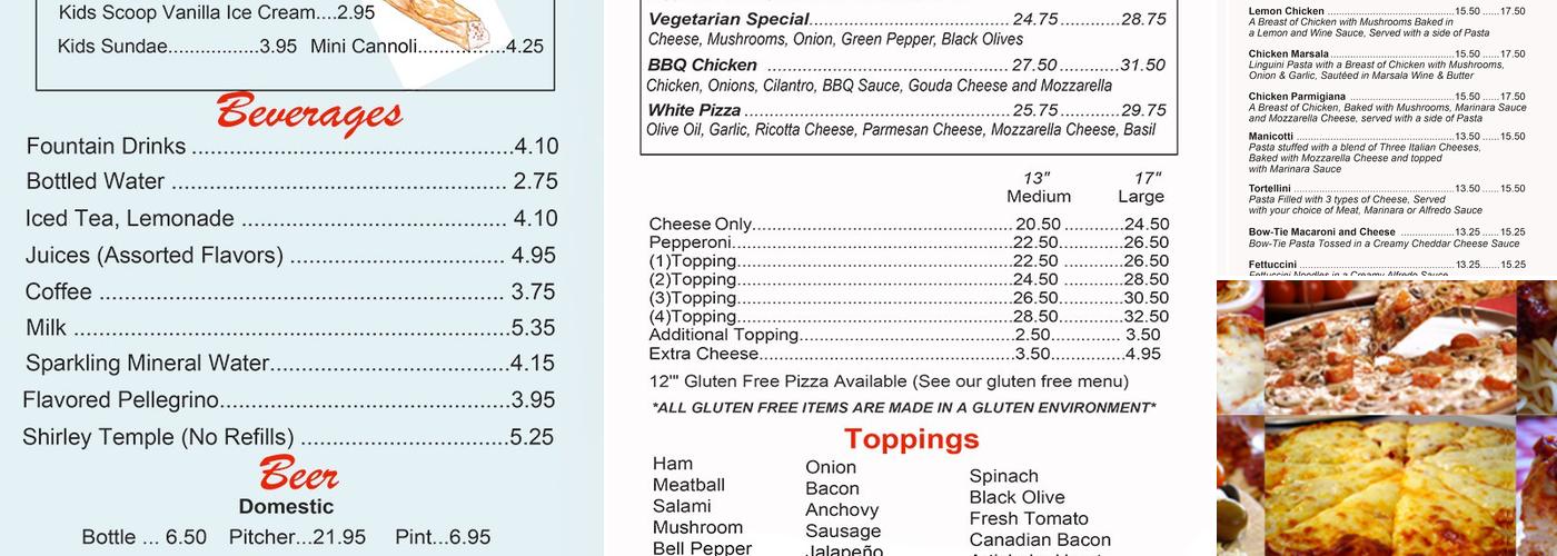 Filippi's Pizza Grotto Kearny Mesa Menu