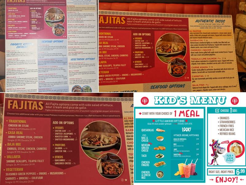 Casa Real Cantina & Grill Menu