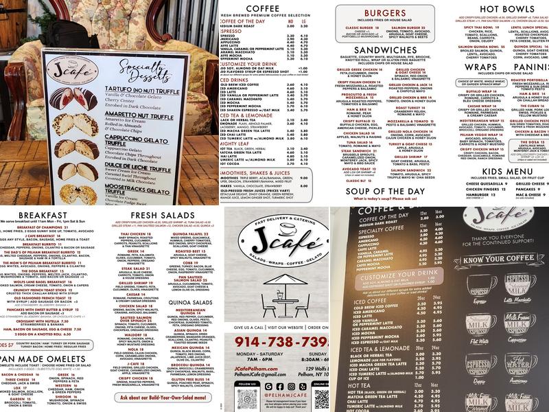J Cafe Menu