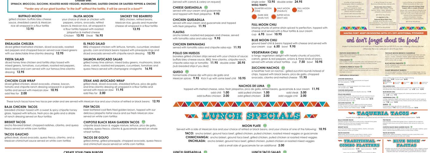 Blue Moon Mexican Cafe Menu