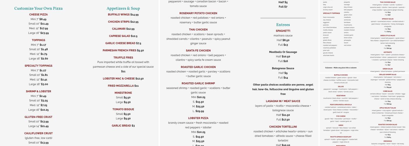 Leucadia Pizzeria Rancho Sante Fe Menu