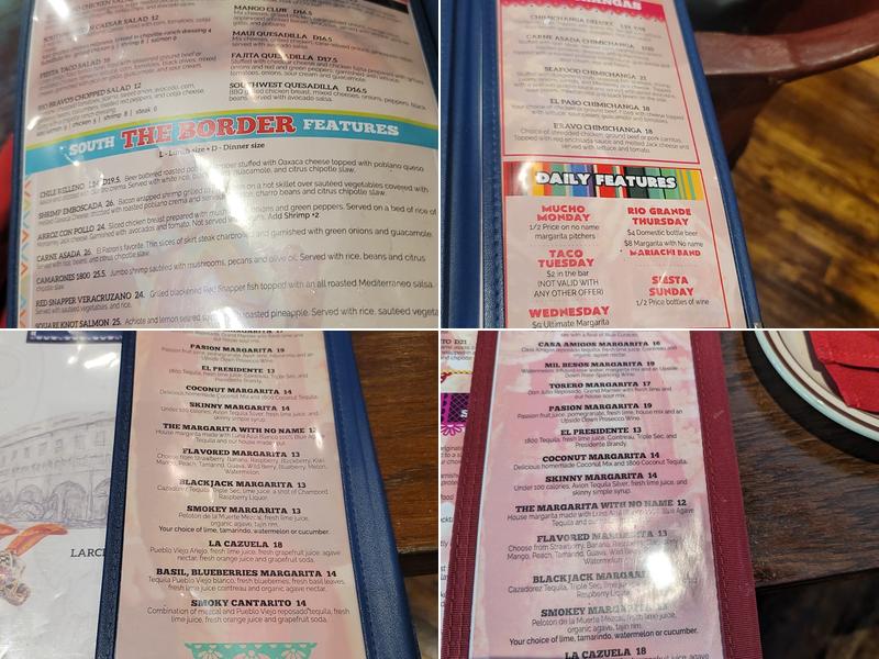 Rio Bravo Tacos & Tequila Menu