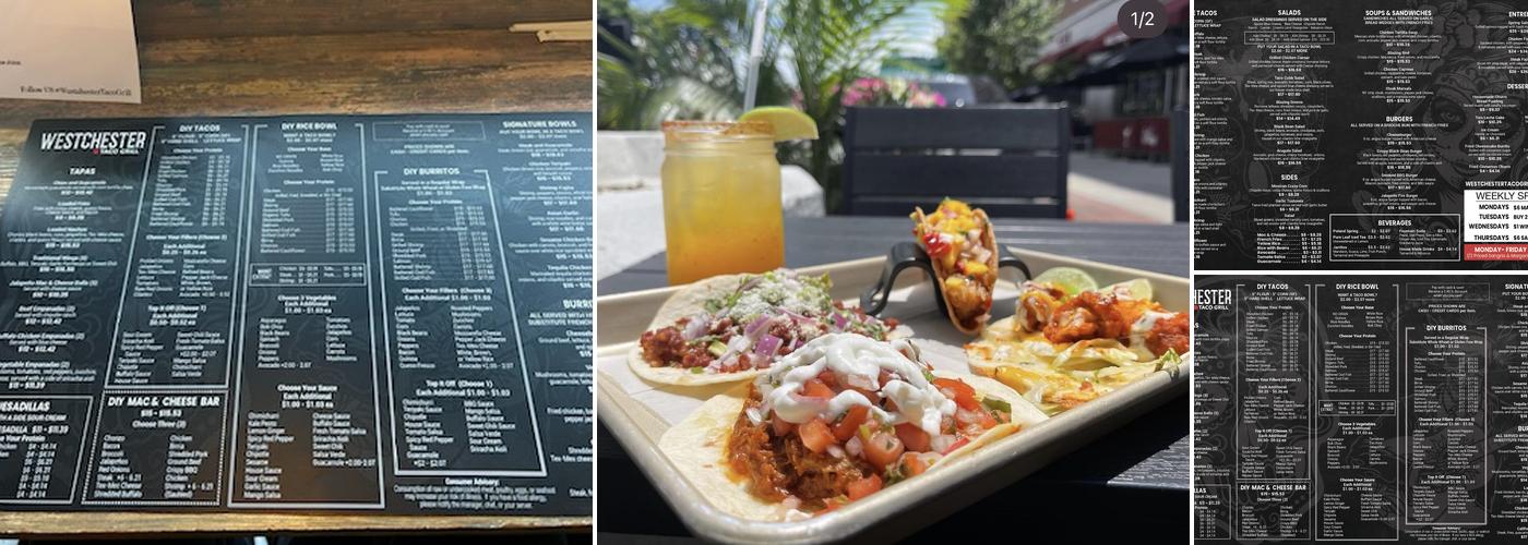 Westchester Taco Grill Menu