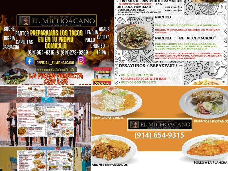 El Michoacano Menu