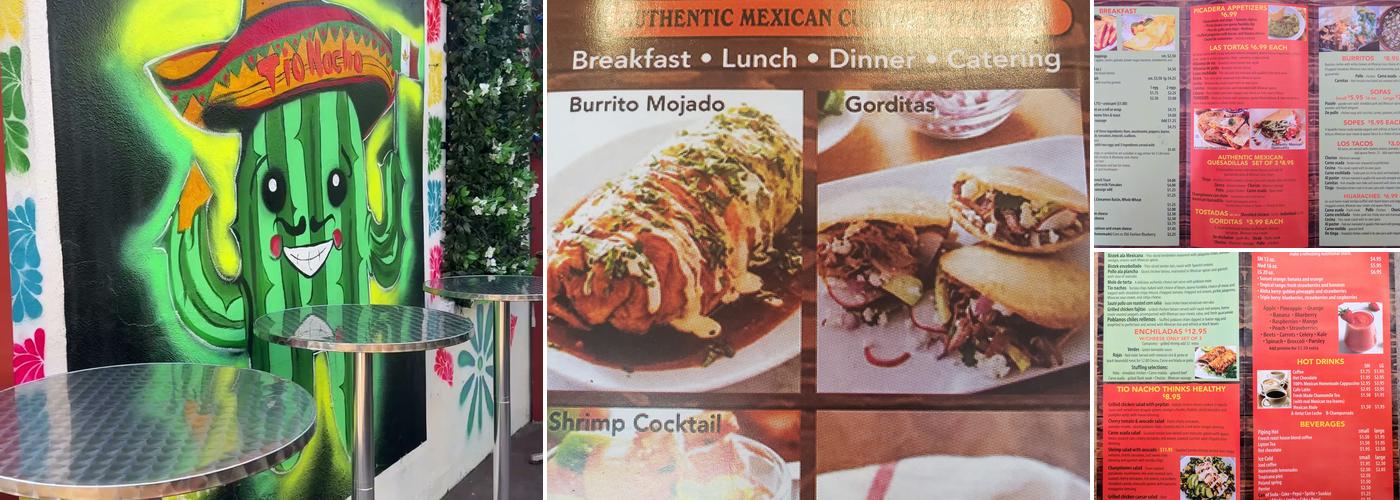 Tio Nacho Menu