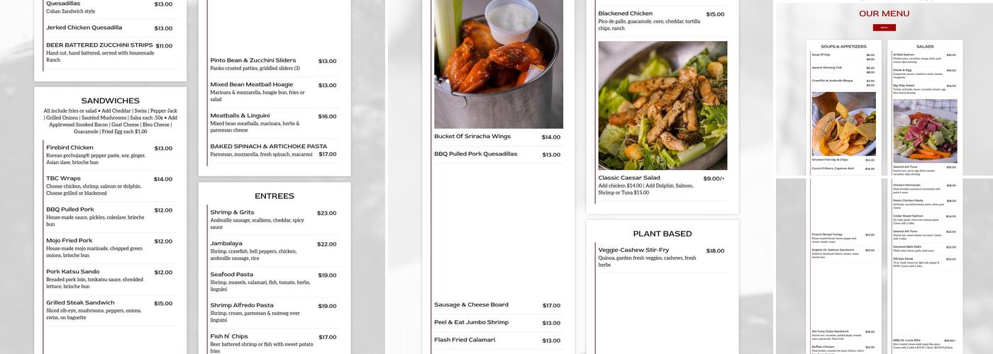 Titanic Brewery & Restaurant Menu