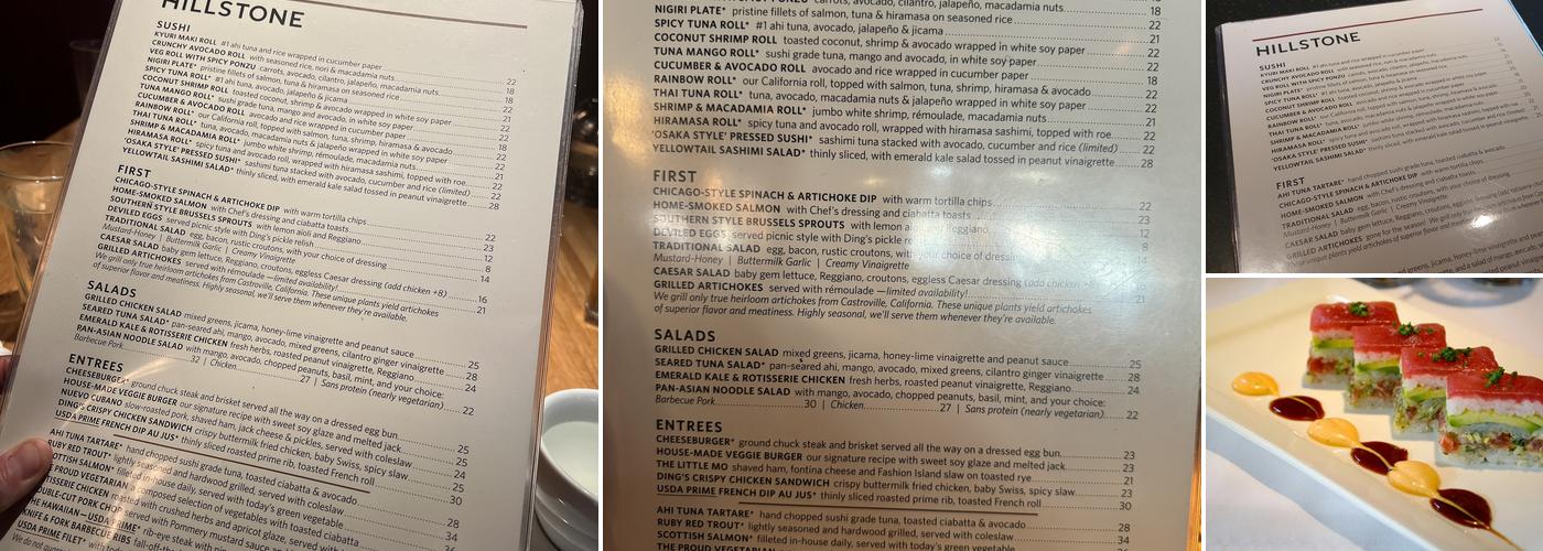 Hillstone Menu