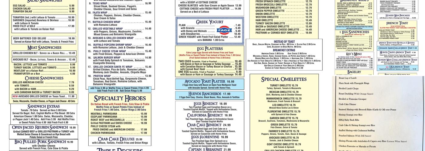 Nautilus Diner Menu
