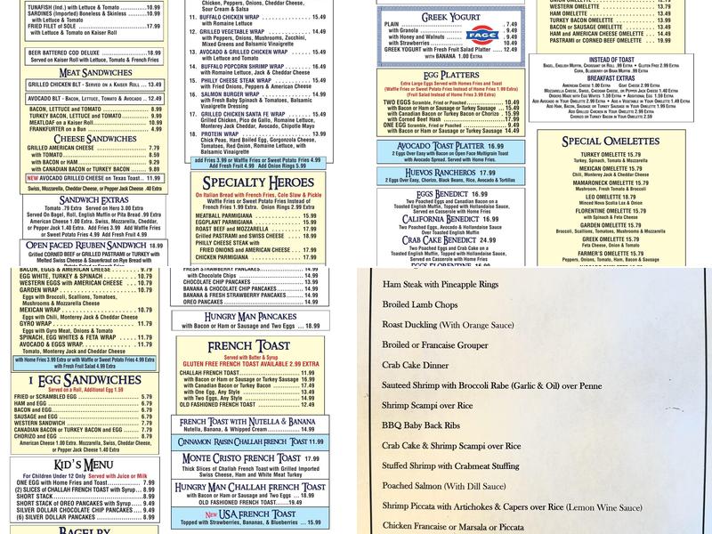 Nautilus Diner Menu