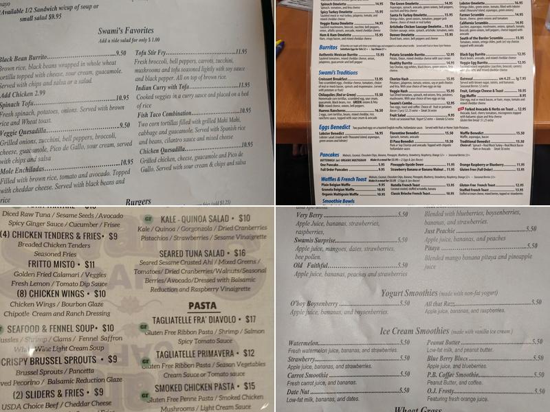 Swami's Cafe Encinitas Inland Menu