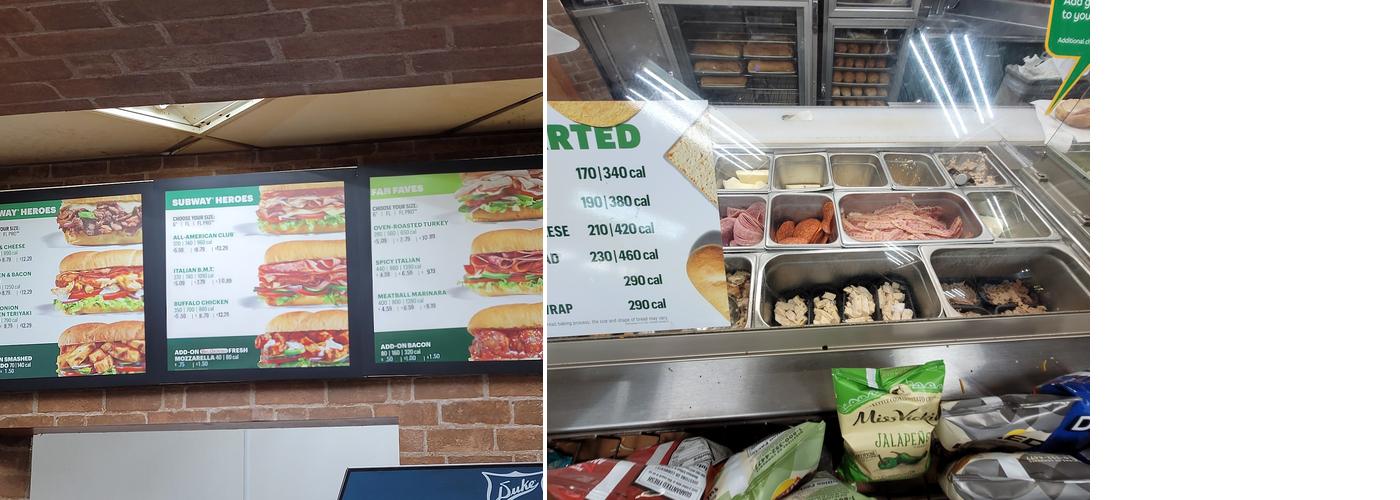 Subway Menu