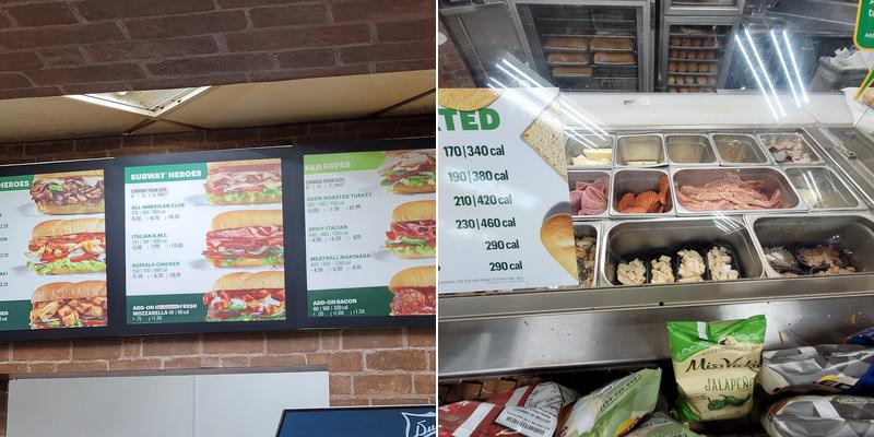 Subway Menu