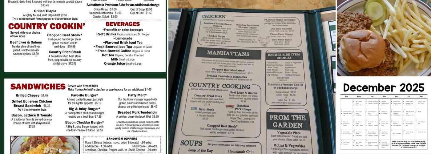 Richards Restaurant Menu