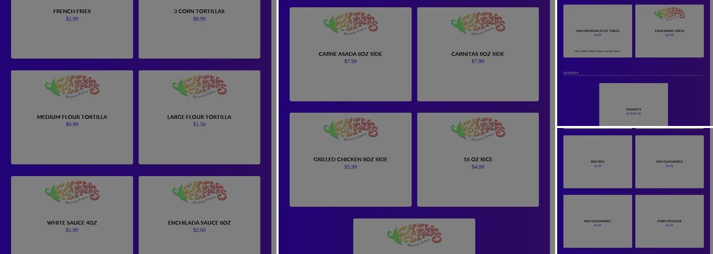 SR Chile Peppers Menu