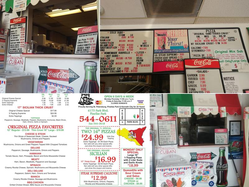 Original Pizza II Menu