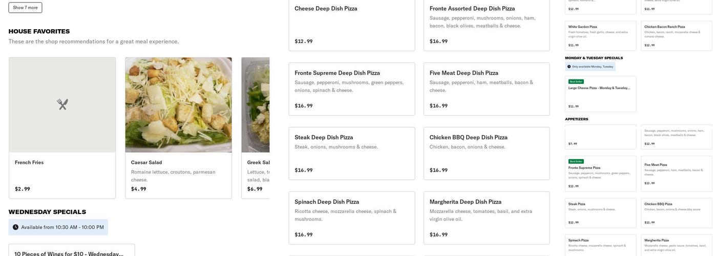 Fronte Menu