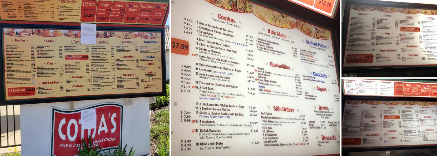 Cotija's Menu
