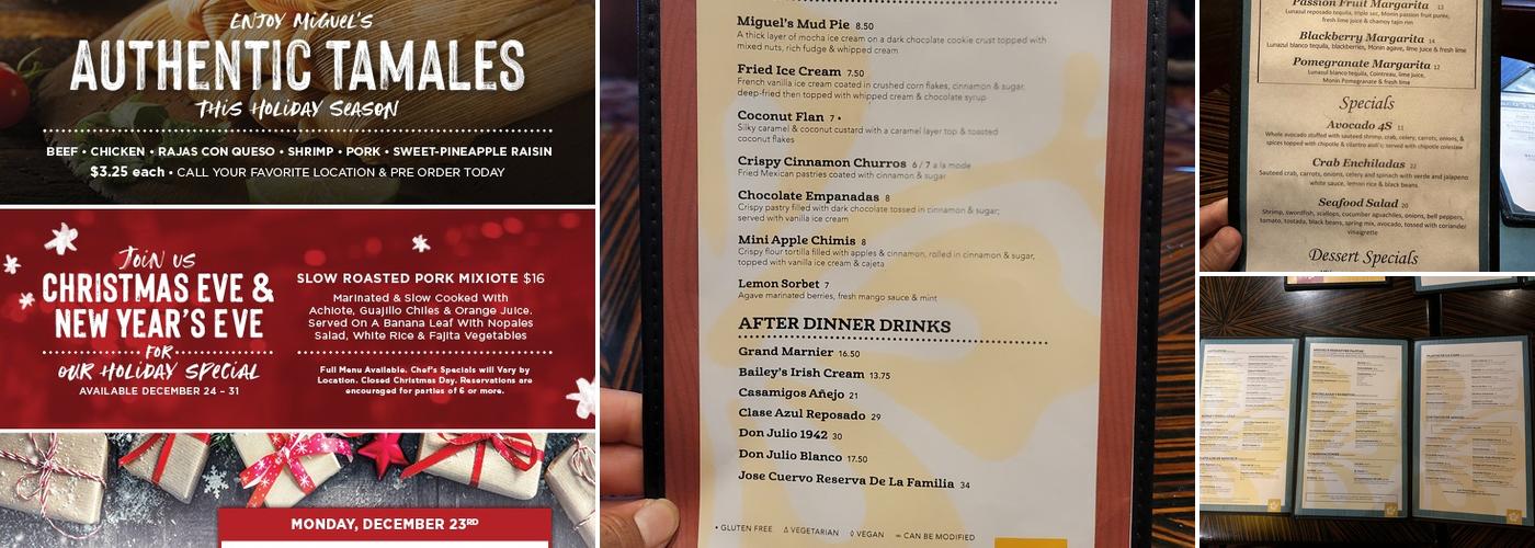 Miguel's Cocina 4S Ranch Menu