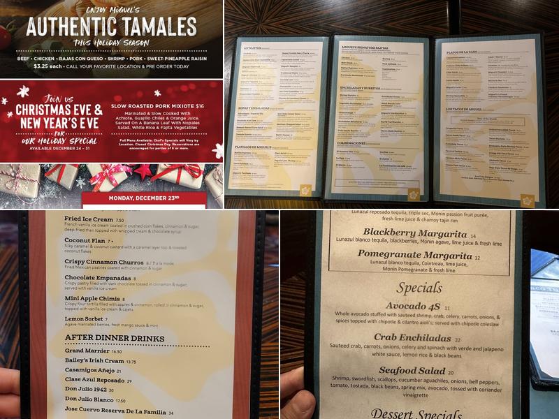 Miguel's Cocina 4S Ranch Menu