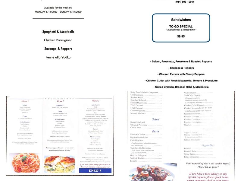 Enzo’s Restaurant Menu