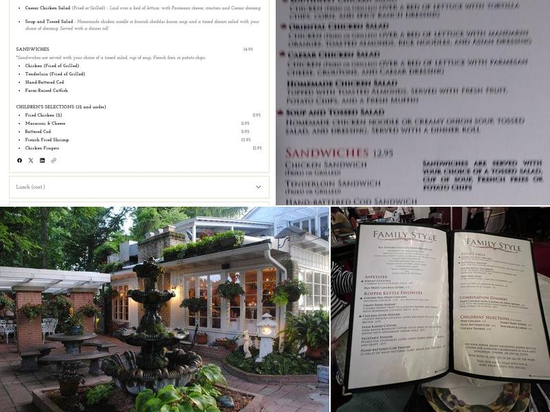 Kopper Kettle Inn Restaurant Menu