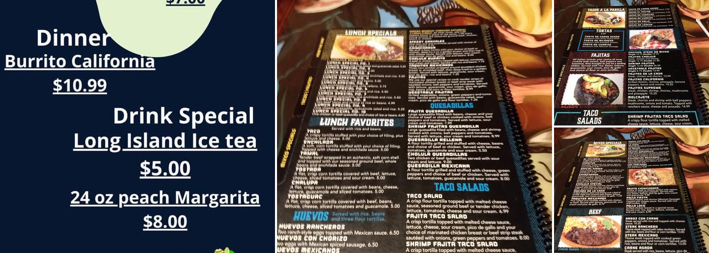 Cholula Mexican Restaurant 4 Menu