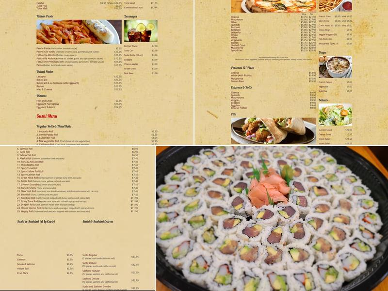 Elite Pizza Menu