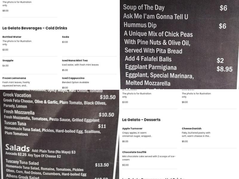 La Pizzeria Menu