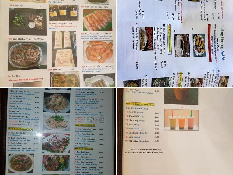 Sông Hương-Góc Huế Menu