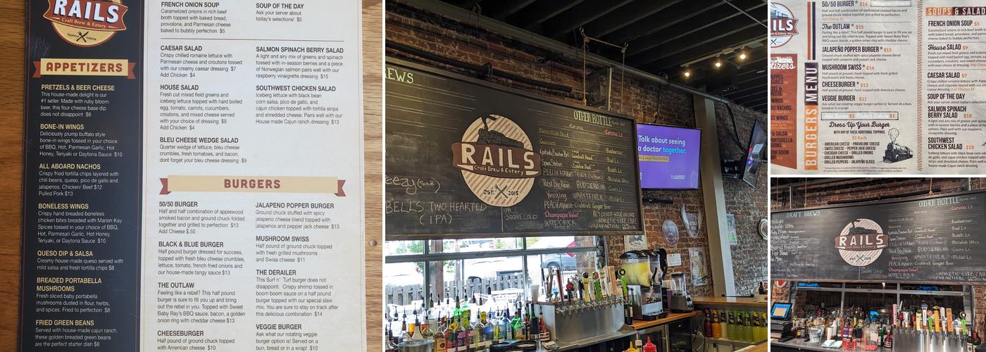 Rails Craft Brew & Eatery Menu