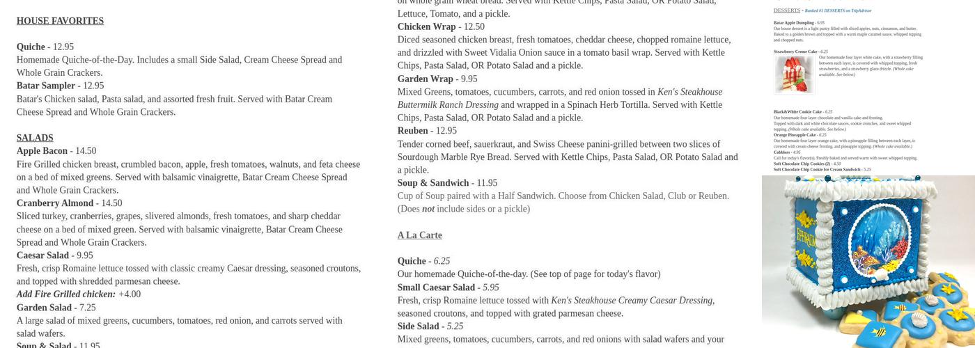 Batar Menu