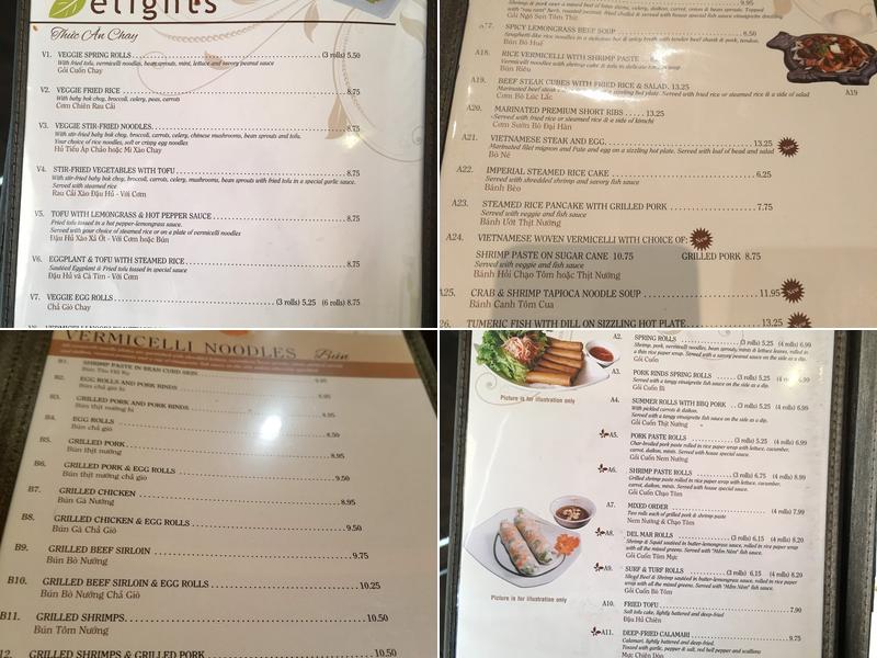 Phở Ban Mai Restaurant Menu