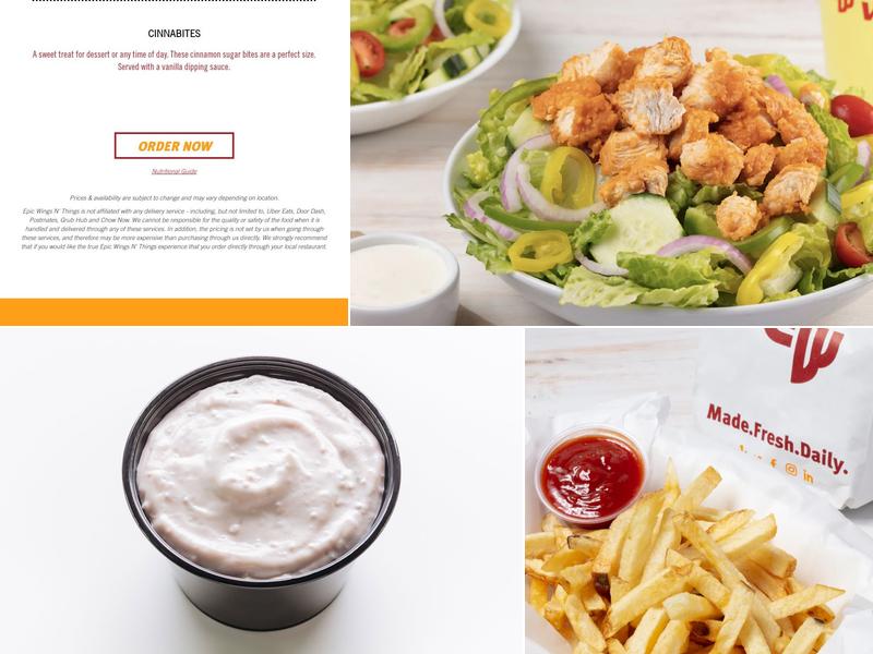 Epic Wings Menu