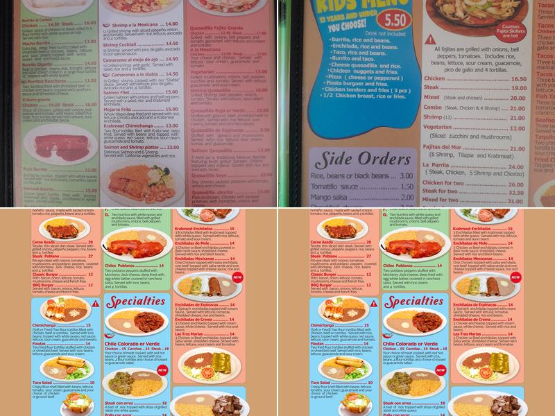 El Nopal Mexican Cuisine Menu