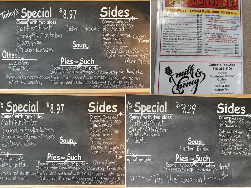 Big Jon's Lunch Box Menu