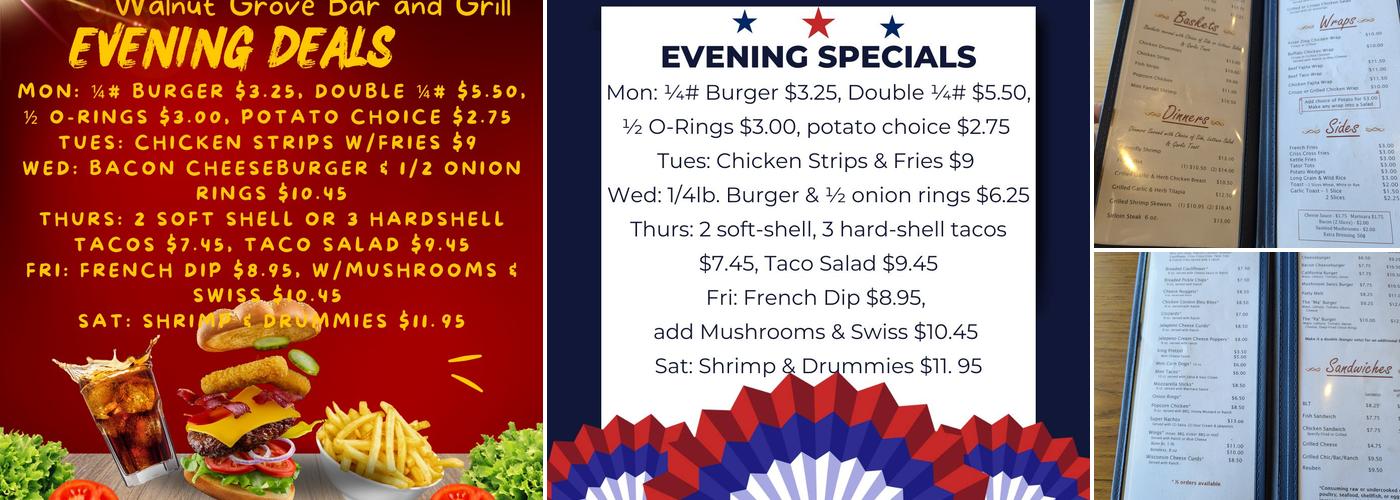 Walnut Grove Bar & Grill Menu
