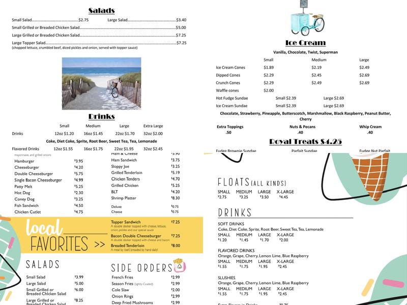Hilltop Drive-In Menu