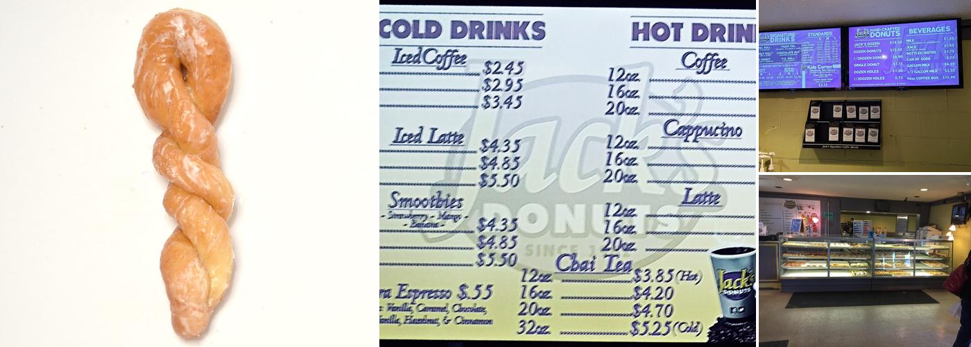 Jack's Donuts Menu
