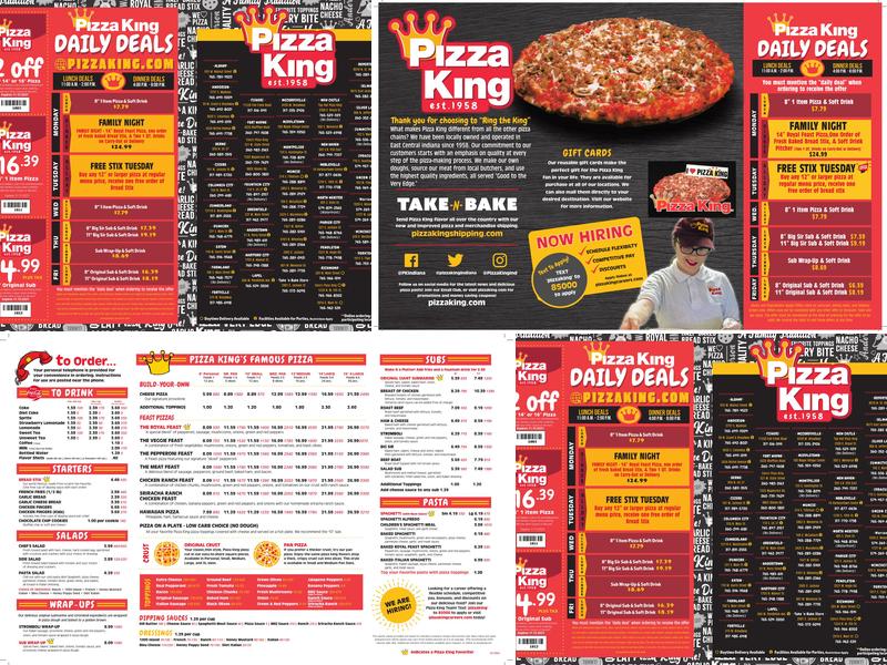 Pizza King Menu