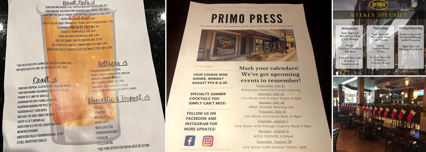 Primo Menu