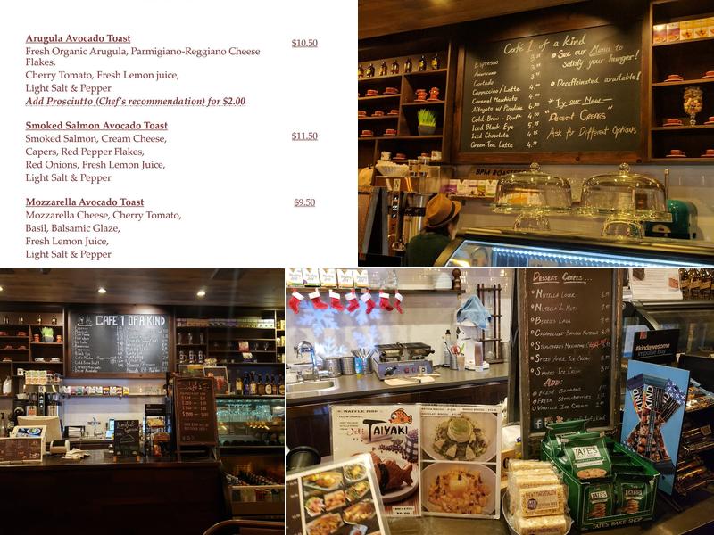 Café 1 of a Kind Menu