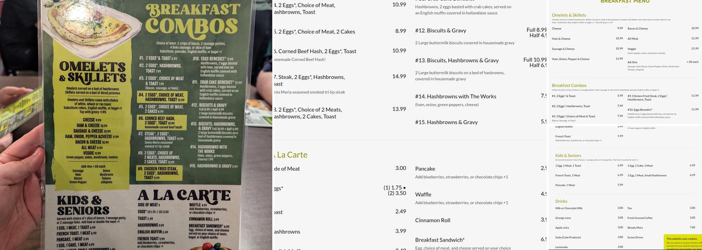 Breakfast Barn (formerly Keglers) Menu