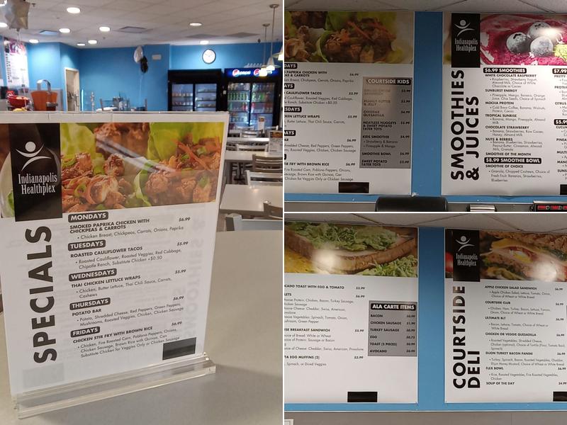 Courtside Cafe Menu