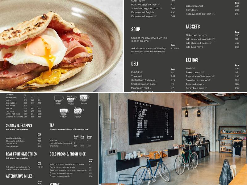 Esquires Coffee Menu