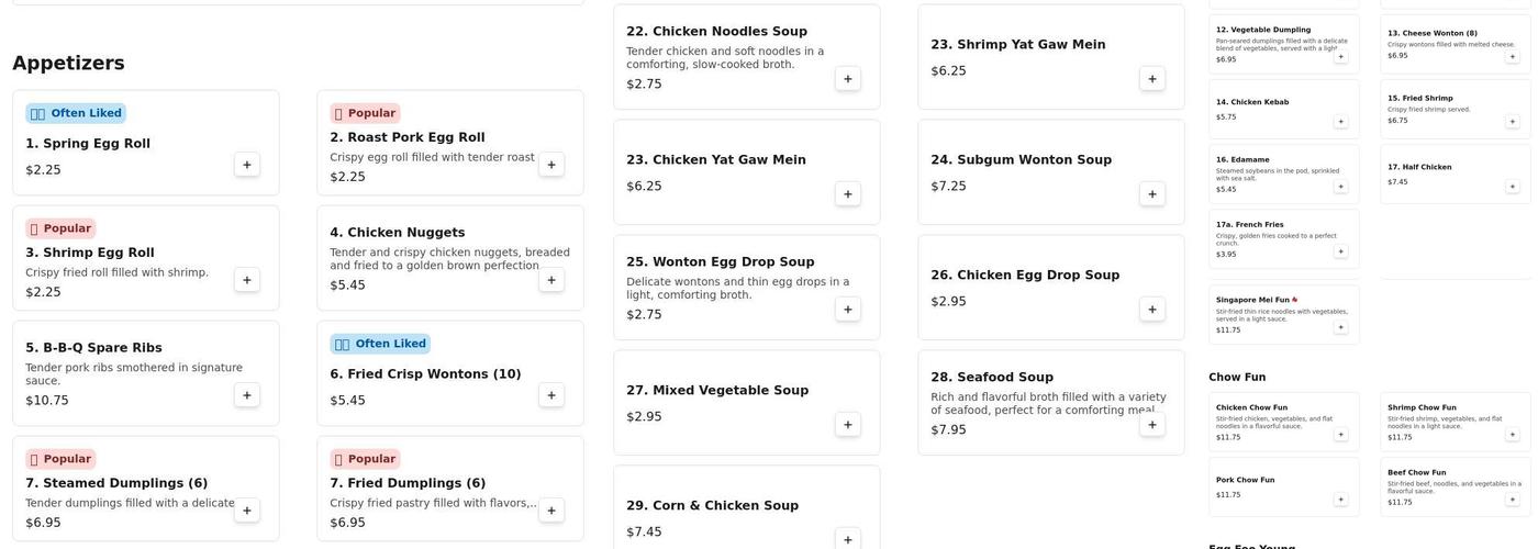 Best Wok Menu